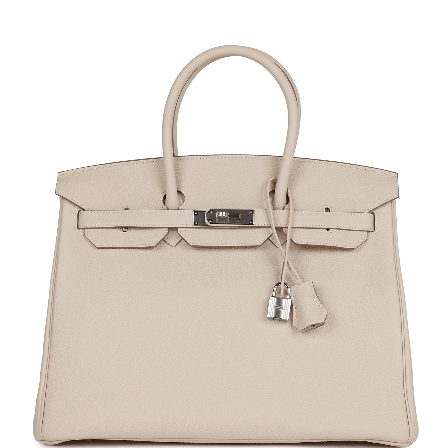 Hermes Birkin 35 Craie Togo Palladium Hardware