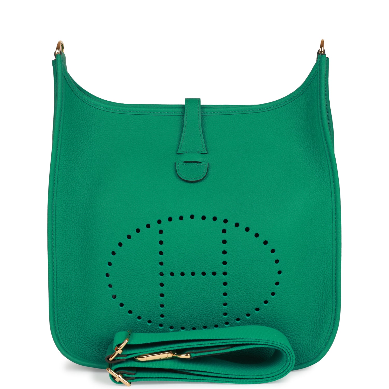 Hermes Evelyne III PM Vert Jade Clemence Gold Hardware