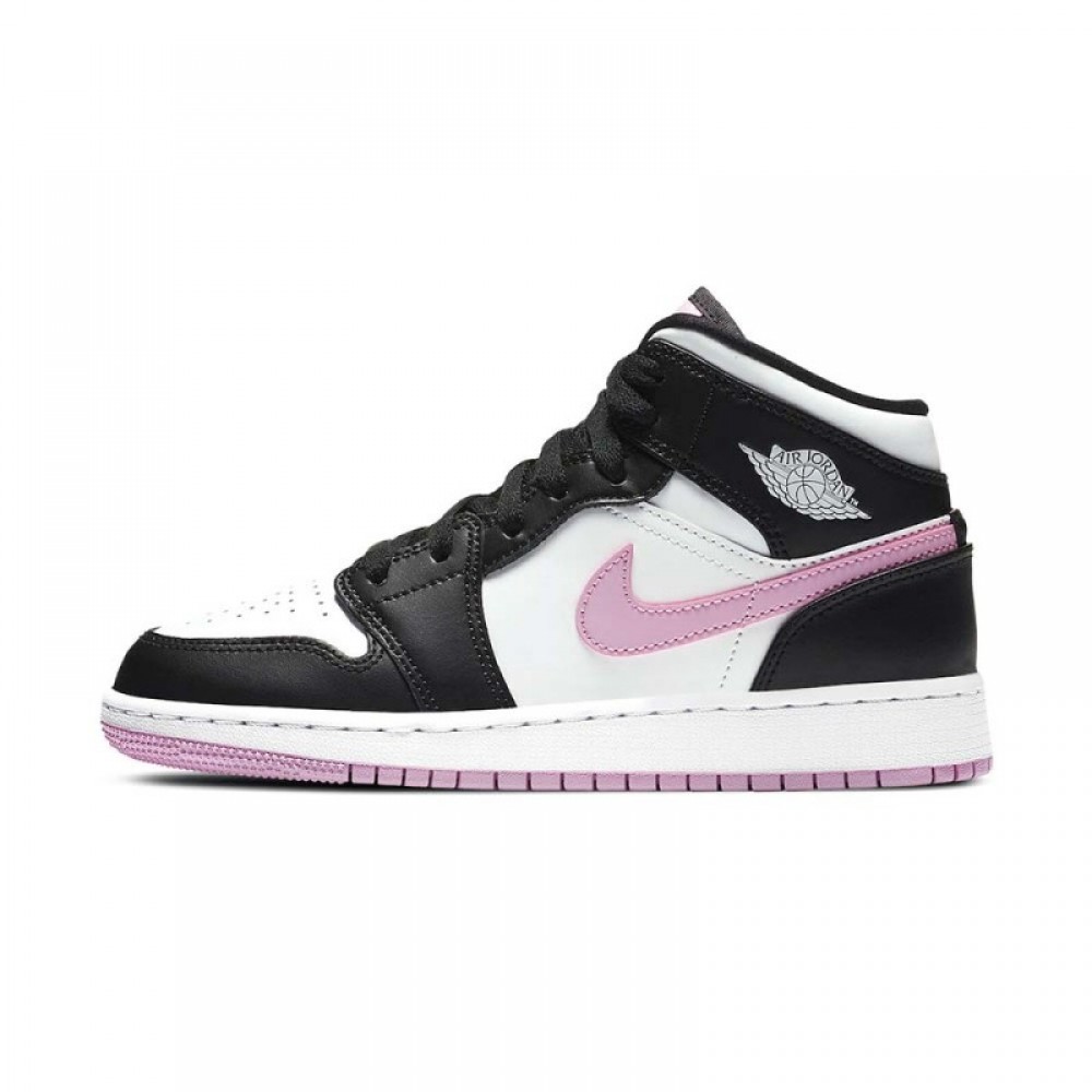 AIR JORDAN 1 MID GS 'WHITE LIGHT ARCTIC PINK'