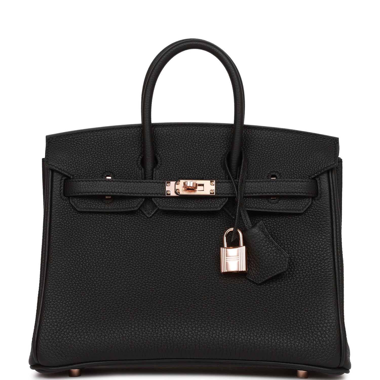 Hermes Birkin 25 Black Togo Rose Gold Hardware